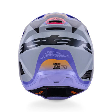 Alpinestars 2026 SM3 Jettson Motocross Helmet Grey Purple Black Glossy
