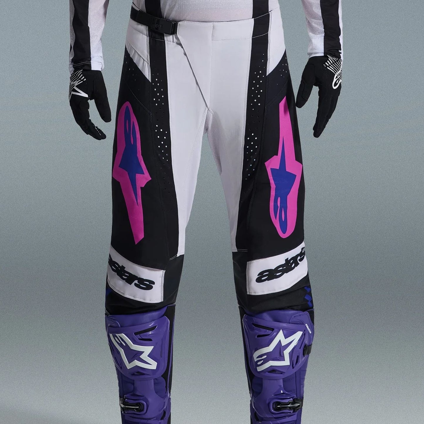 Alpinestars 2026 Techstar Knif Motocross Pants Black Light Grey Purple