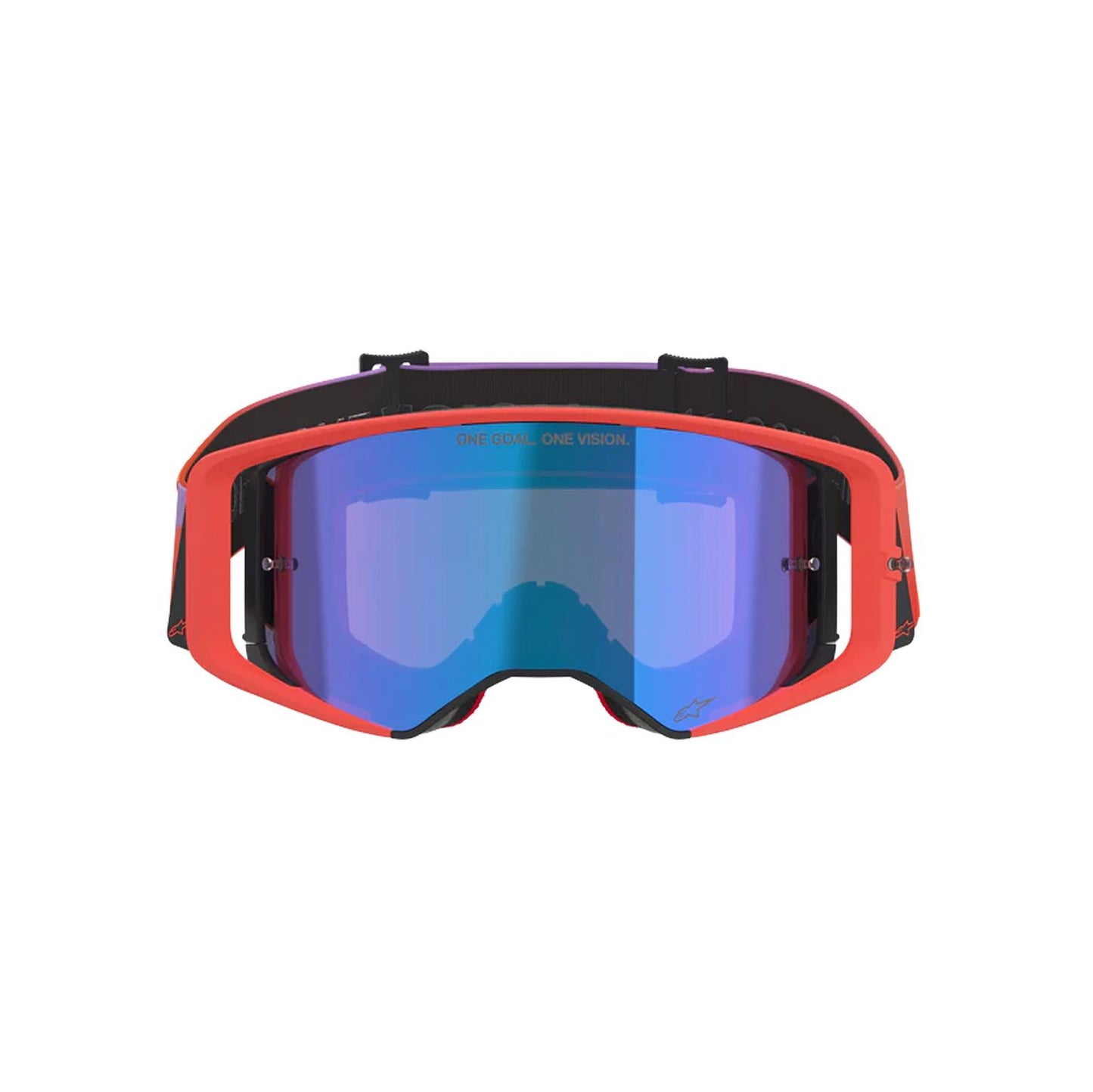 Alpinestars 2026 Supertech Vision Corp Motocross Goggles Hot Coral Purple Mirror Blue One Size