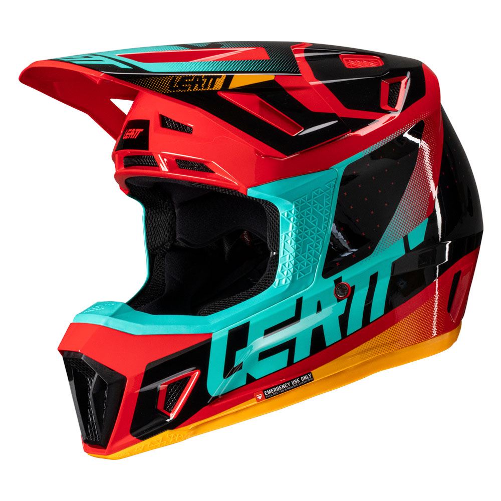 Leatt 2025 Motocross Helmet V25 7.5 Red With 4.5 Goggles