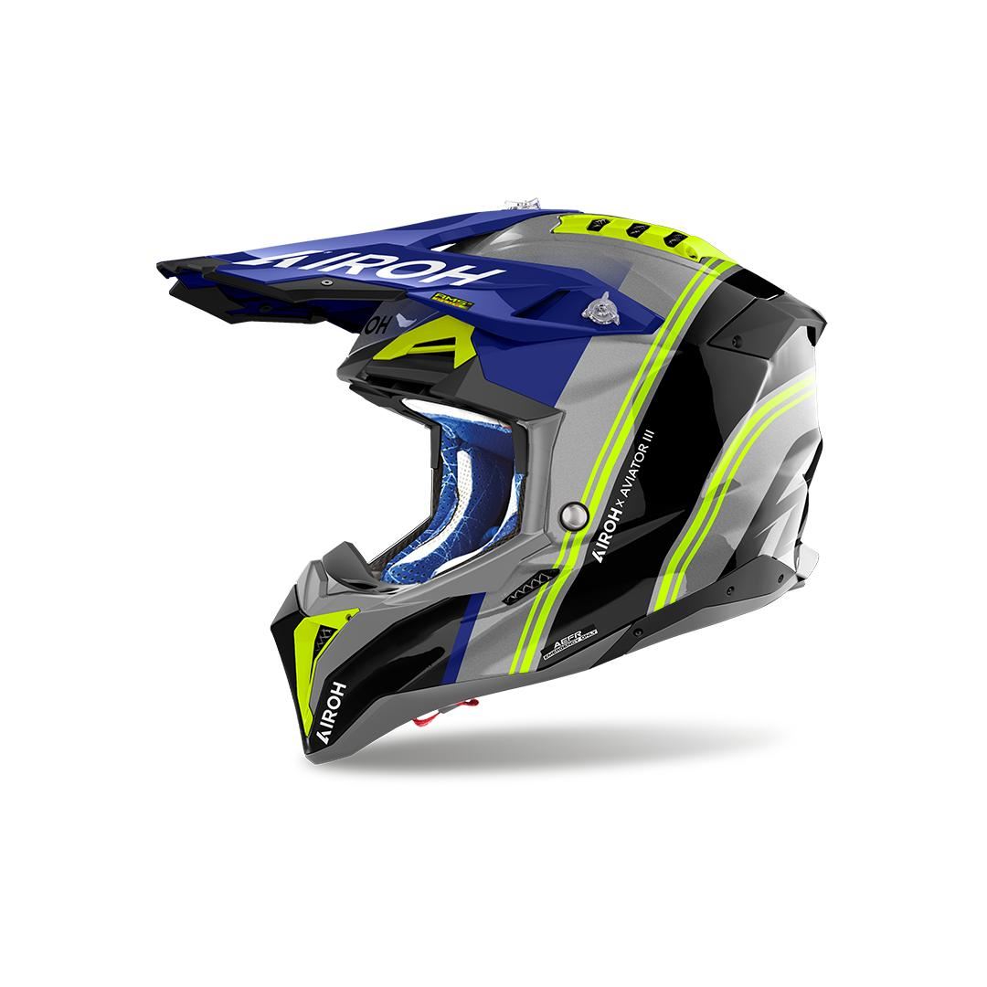 Airoh 2025 Helmet Aviator 3 Hima Blue Gloss