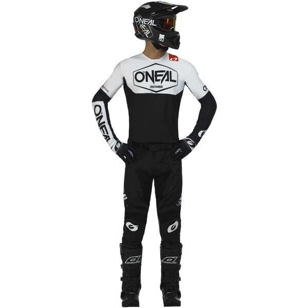 O'Neal 2024 Motocross Combo Kit Mayhem Hexx Black White