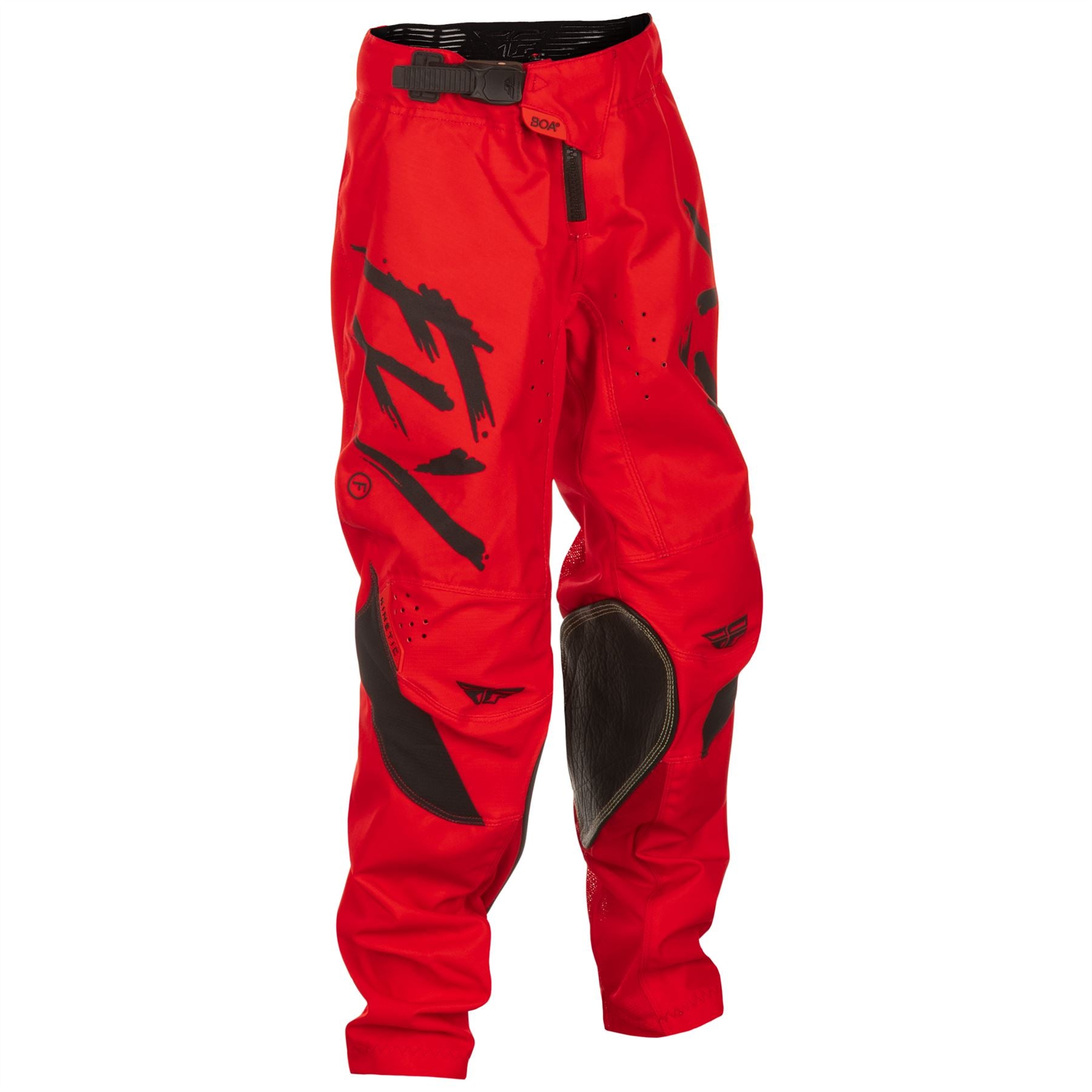 Fly Racing 2025 Youth Kinetic Stoke Motocross Pants Red Black