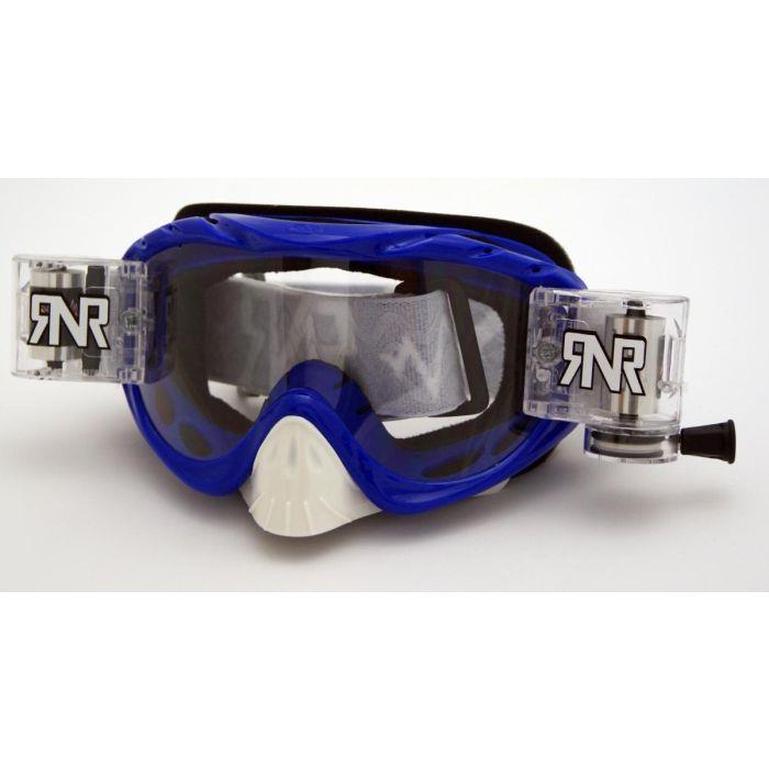 RNR Hybrid Nobo Blue Fully Loaded Goggle Roll Off And Tear Off