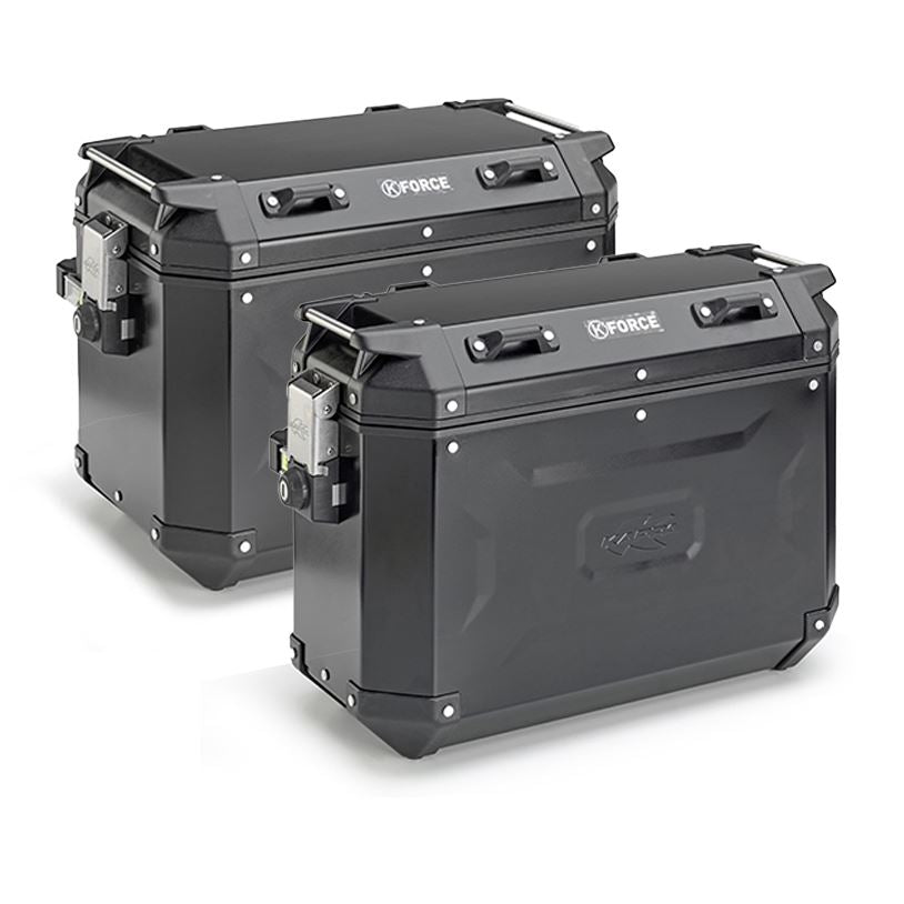 Kappa Bike Luggage K’FORCE Panniers Side Case Set MONOKEY 48 & 37 Litre Black
