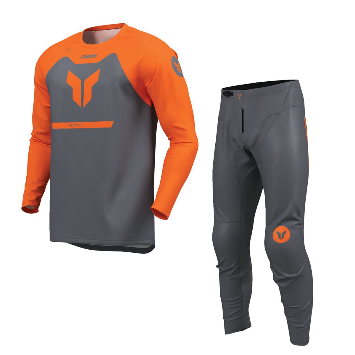 Thor 2026 Youth Ridemode Menace Charcoal MX Combo Kit