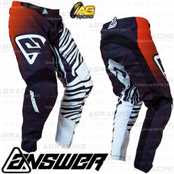 Answer Racing  Syncron Flow White Black Orange Pants Trousers