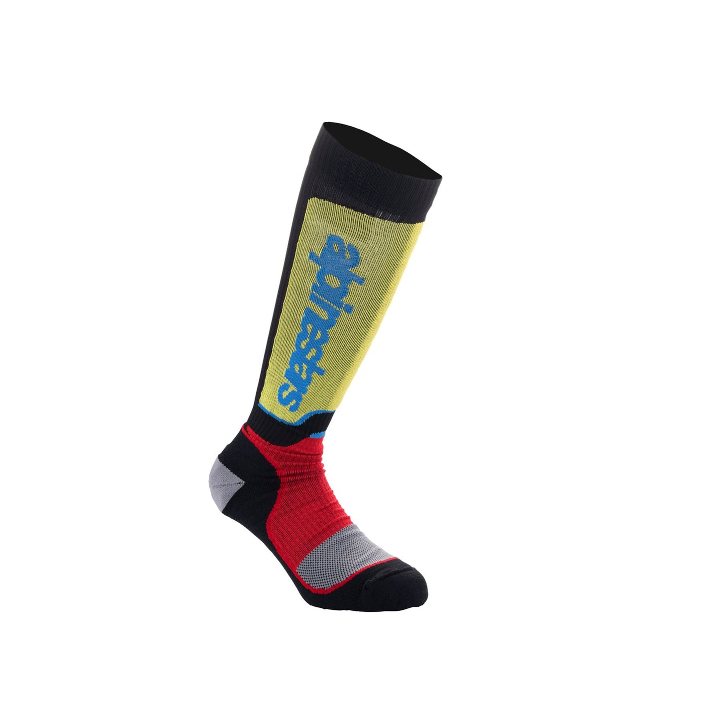 Alpinestars 2025 Youth MX Plus Socks Black Red Light Blue