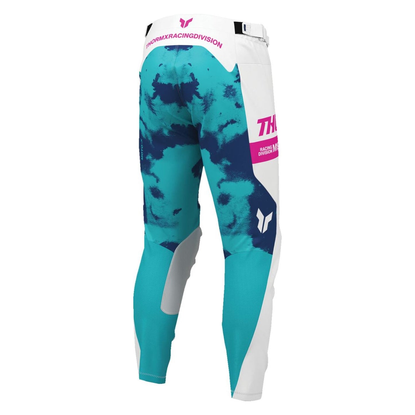 Thor 2026 Launchmode Bleach White Aqua MX Combo Kit