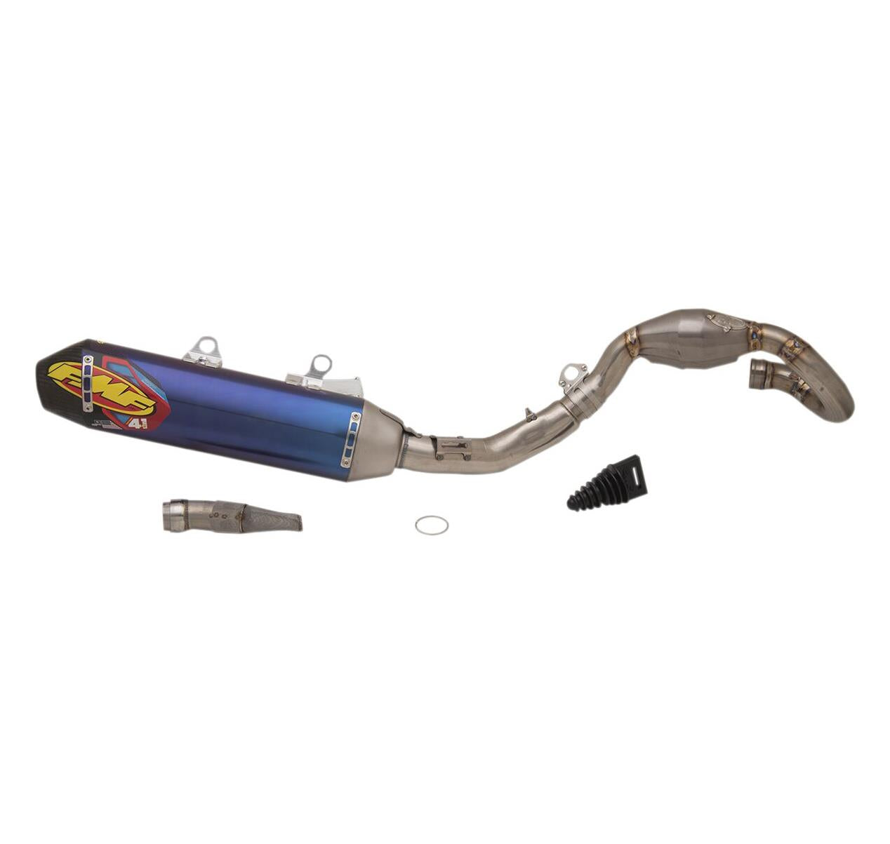 FMF Exhaust System Factory 4.1 RCT Megabomb Carbon Blue For Gas Gas MC 350 F 2022-2023
