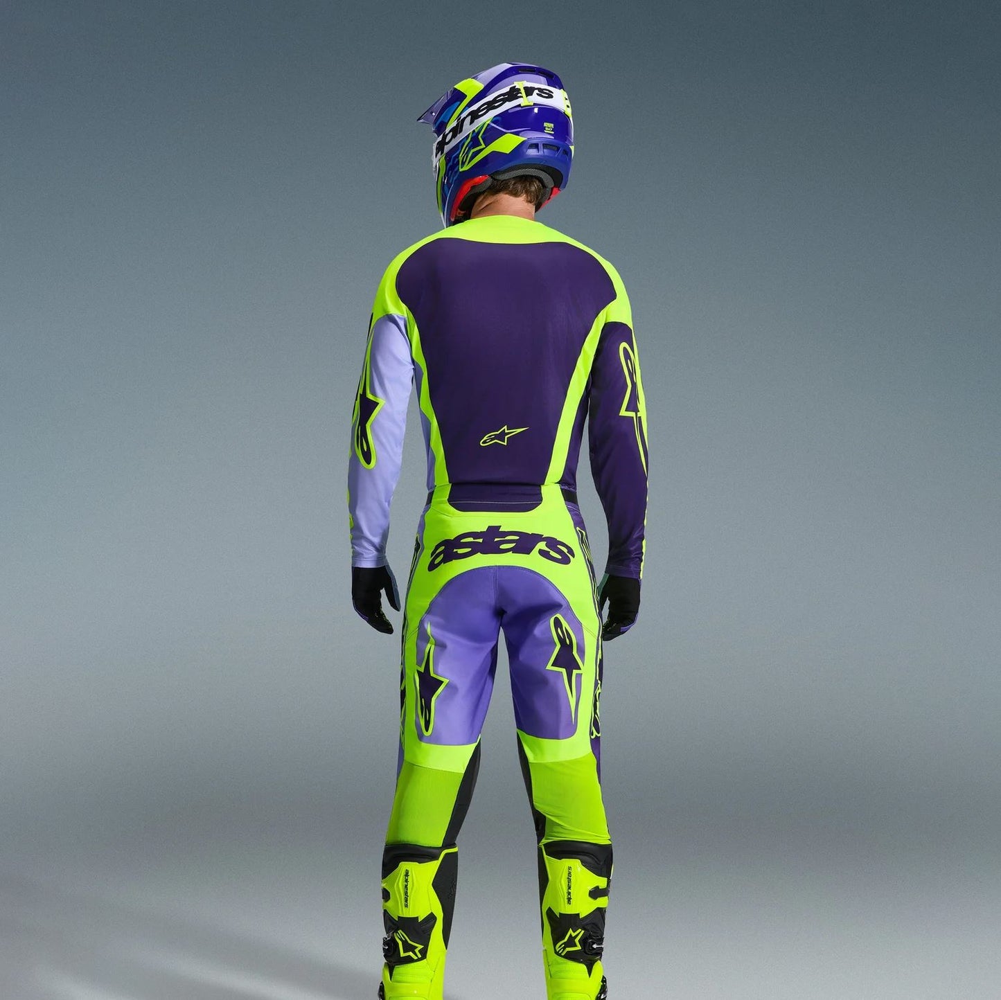 Alpinestars 2026 Racer Portl Motocross Combo Kit Purple Yellow Flo