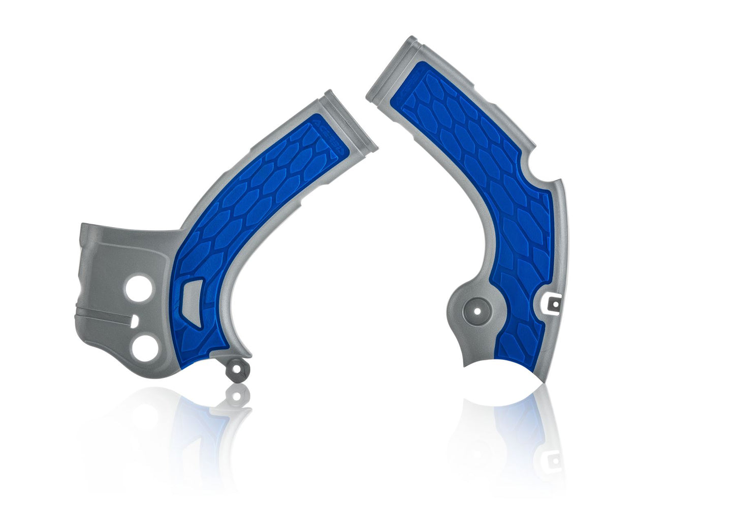 Acerbis X-Grip Frame Protector Guards Silver Blue For Yamaha WR 450 F 2016-2018