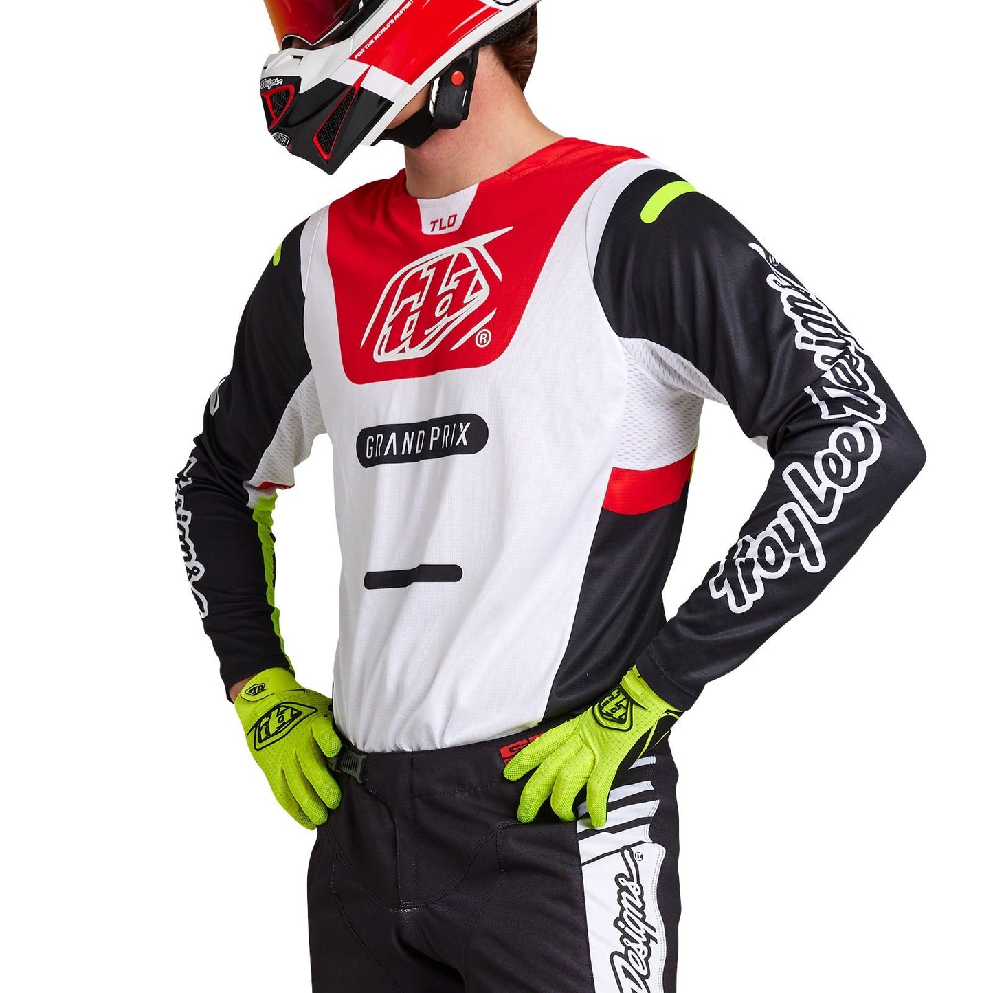 Troy Lee Designs 2025 GP Pro Blends White Glo Red Jersey