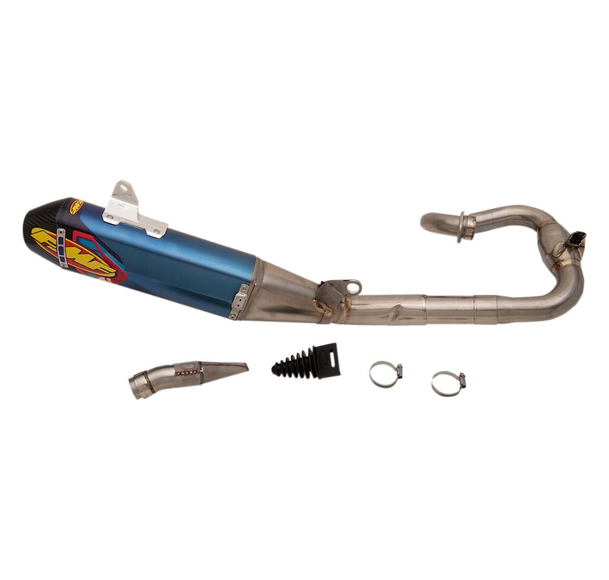 FMF Exhaust System Factory 4.1 RCT Megabomb Blue Carbon End For Yamaha YZ 250 F Monster Energy Racing Edition 2021-2023
