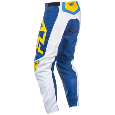 Fly Racing 2025 F-16 Motocross Pants White Dark Blue Yellow