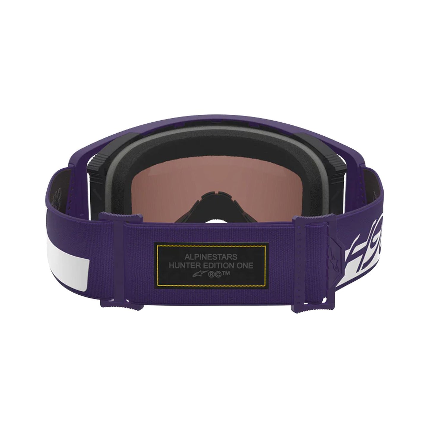 Alpinestars 2026 Supertech Hunter Lawrence Signature Motocross Goggles Purple White Mirror Silver One Size