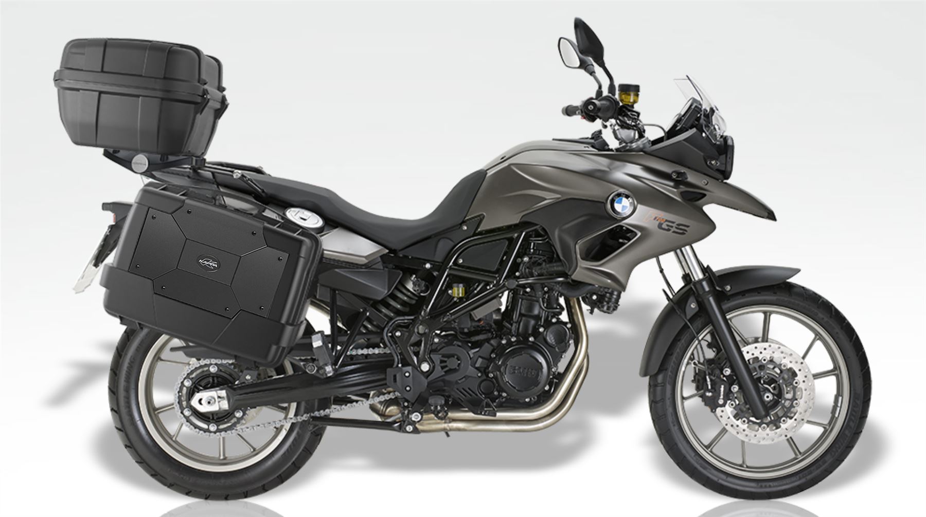 Kappa GARDA MONOKEY Full Luggage System Silver For BMW F 800 GS 2008-2016