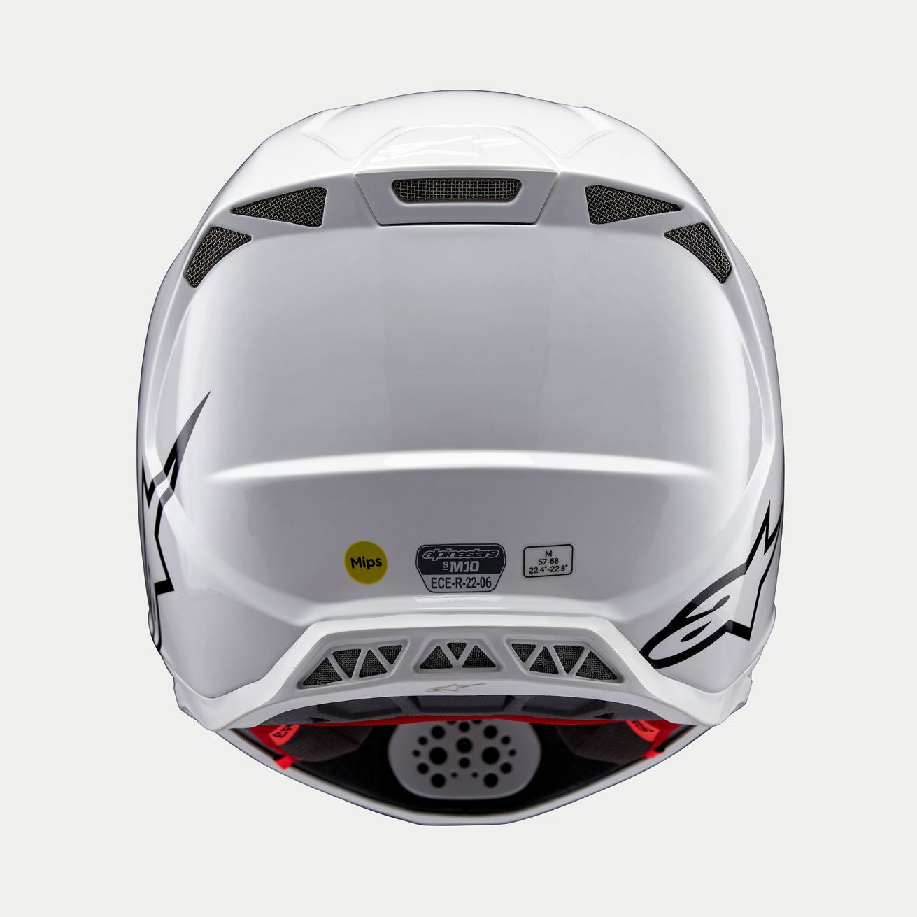 Alpinestars 2024 Supertech SM10 Solid White Glossy Motocross Helmet