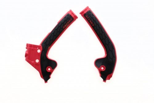 Acerbis X-Grip Frame Protector Guards Red Black For Husqvarna TC 85 2018-2024