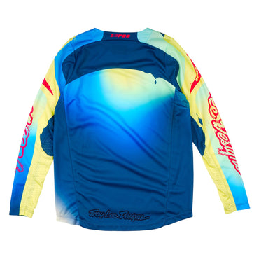 Troy Lee Designs Spring 2025 MX Jersey GP PRO Youth Drip Jersey Glo Yellow Dark Navy