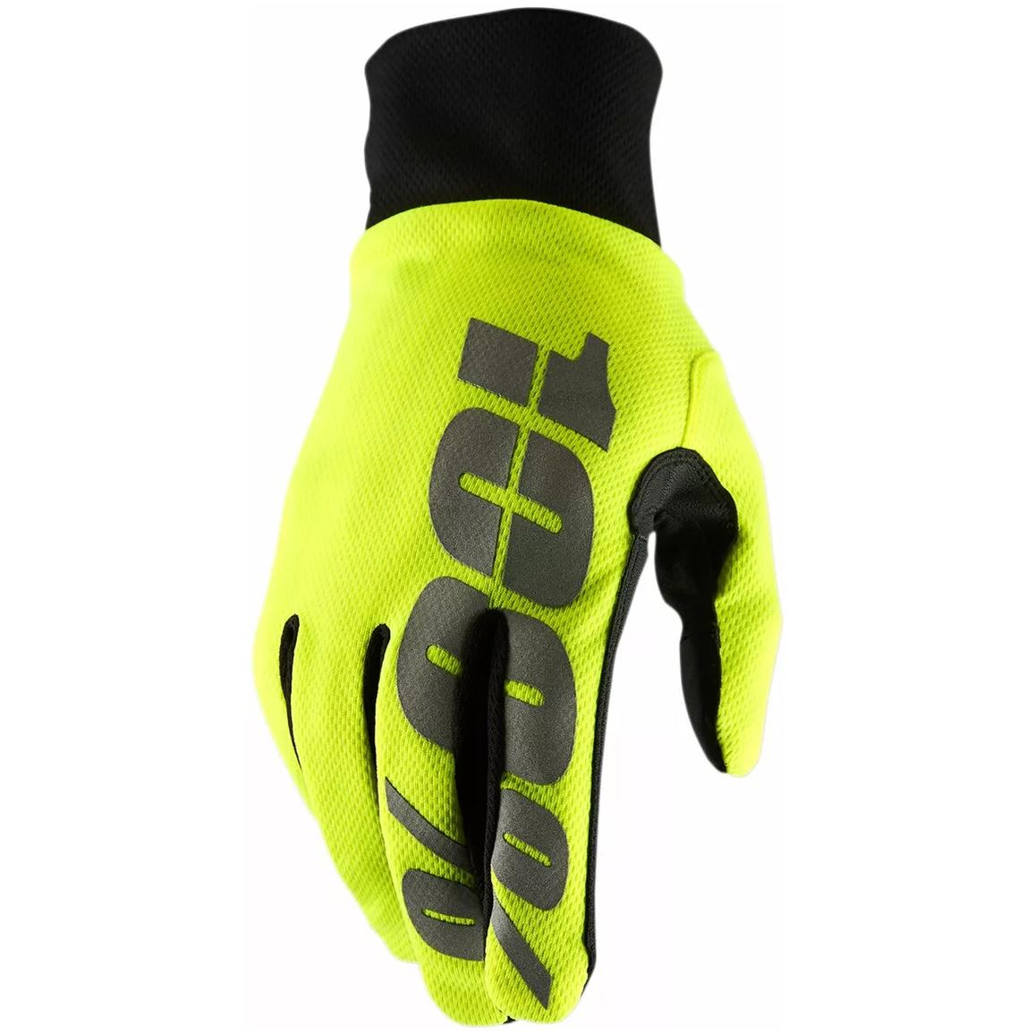 100% MX Gloves Hydromatic Waterproof Flou Yellow