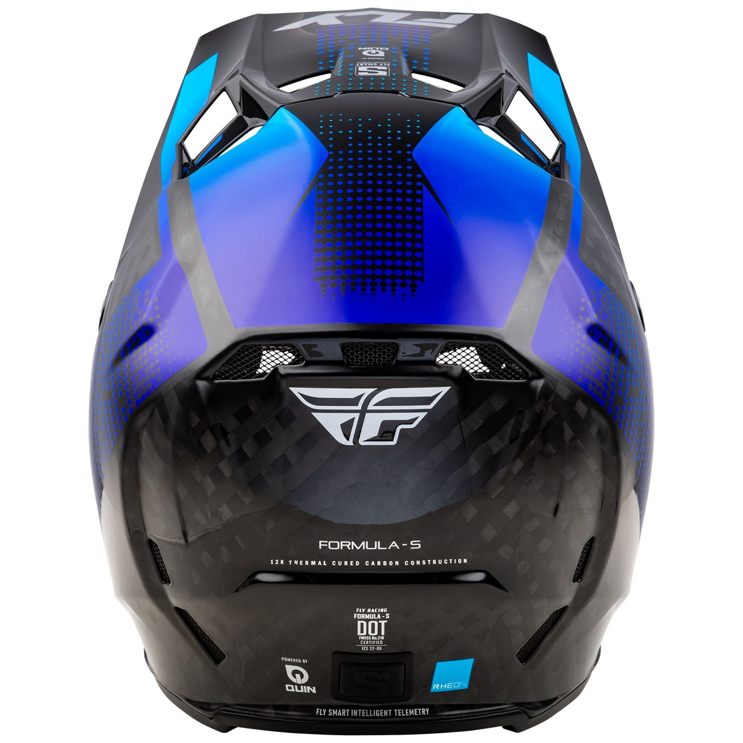 Fly Racing 2025 Formula S Carbon Protocol Motocross Helmet Black Carbon Blue