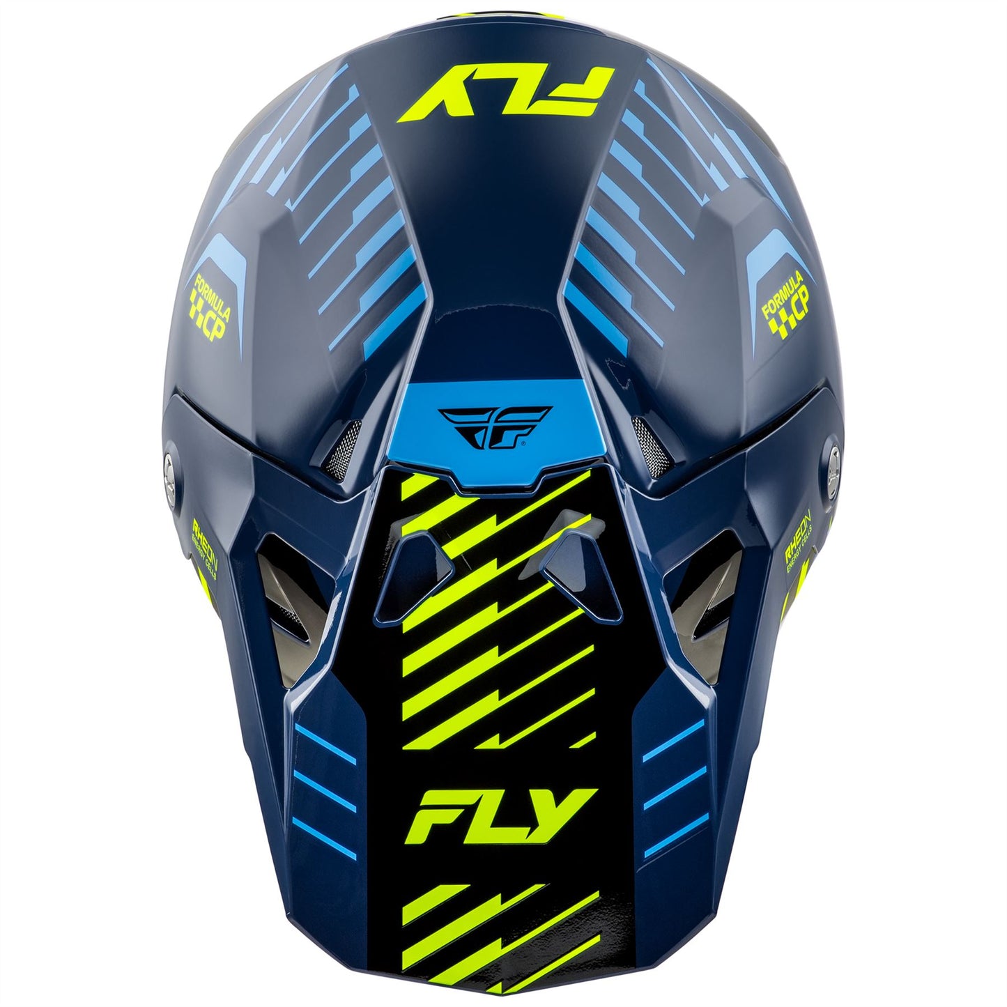 Fly Racing 2025 Formula CP Slice Motocross Helmet Navy Hi-Viz White