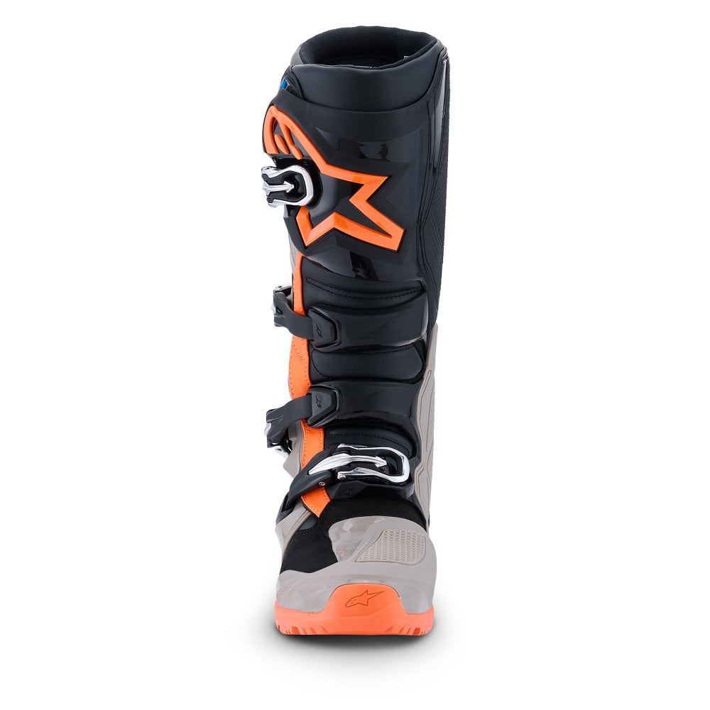 Alpinestars 2026 Tech 7 Enduro Boots Black Warm Grey Orange Flo