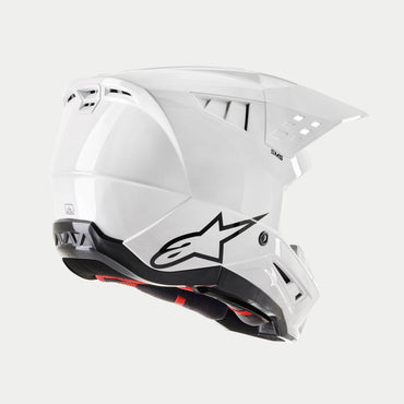 Alpinestars 2024 Supertech SM5 Solid White Gloss Motocross Helmet