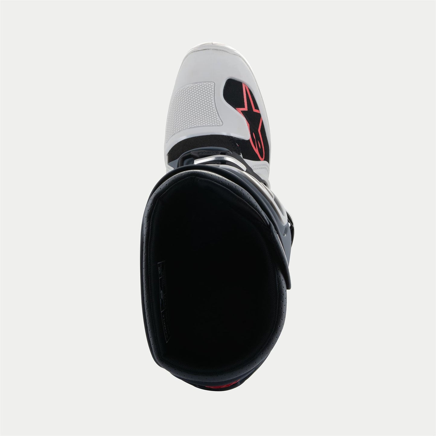 Alpinestars 2025 Tech 7 Enduro Boots Light Grey Dark Grey Bright Red