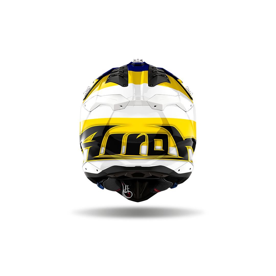 Airoh 2025 Helmet Aviator 3 Monarch Blue Yellow Gloss