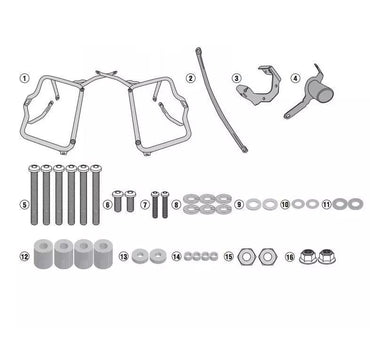 Kappa Bike Luggage Pannier Side Case Holder For MONOKEY GARDA