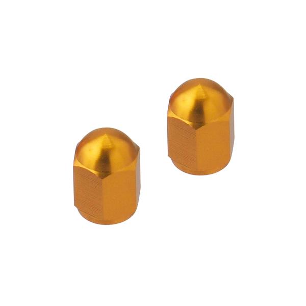 DRC Hardware Aluminium Valve Cap 2 Pack Gold D58-03-103
