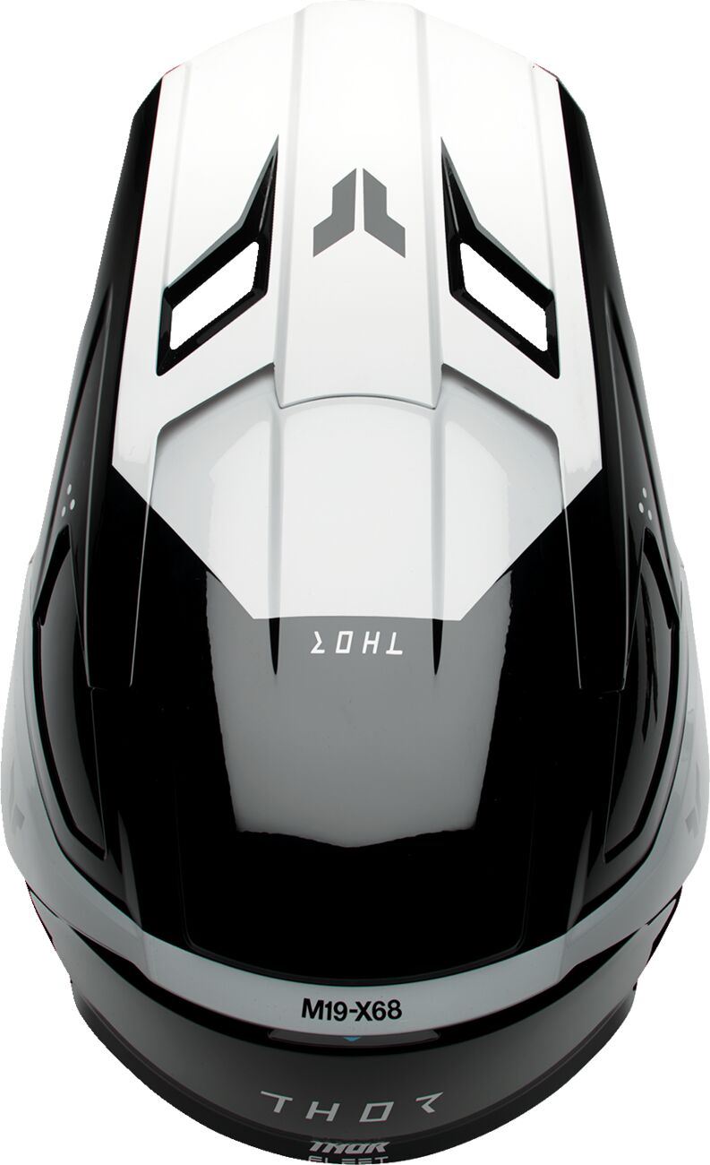 Thor MX Spring 2025 Youth Helmet Fleet Storm Black White