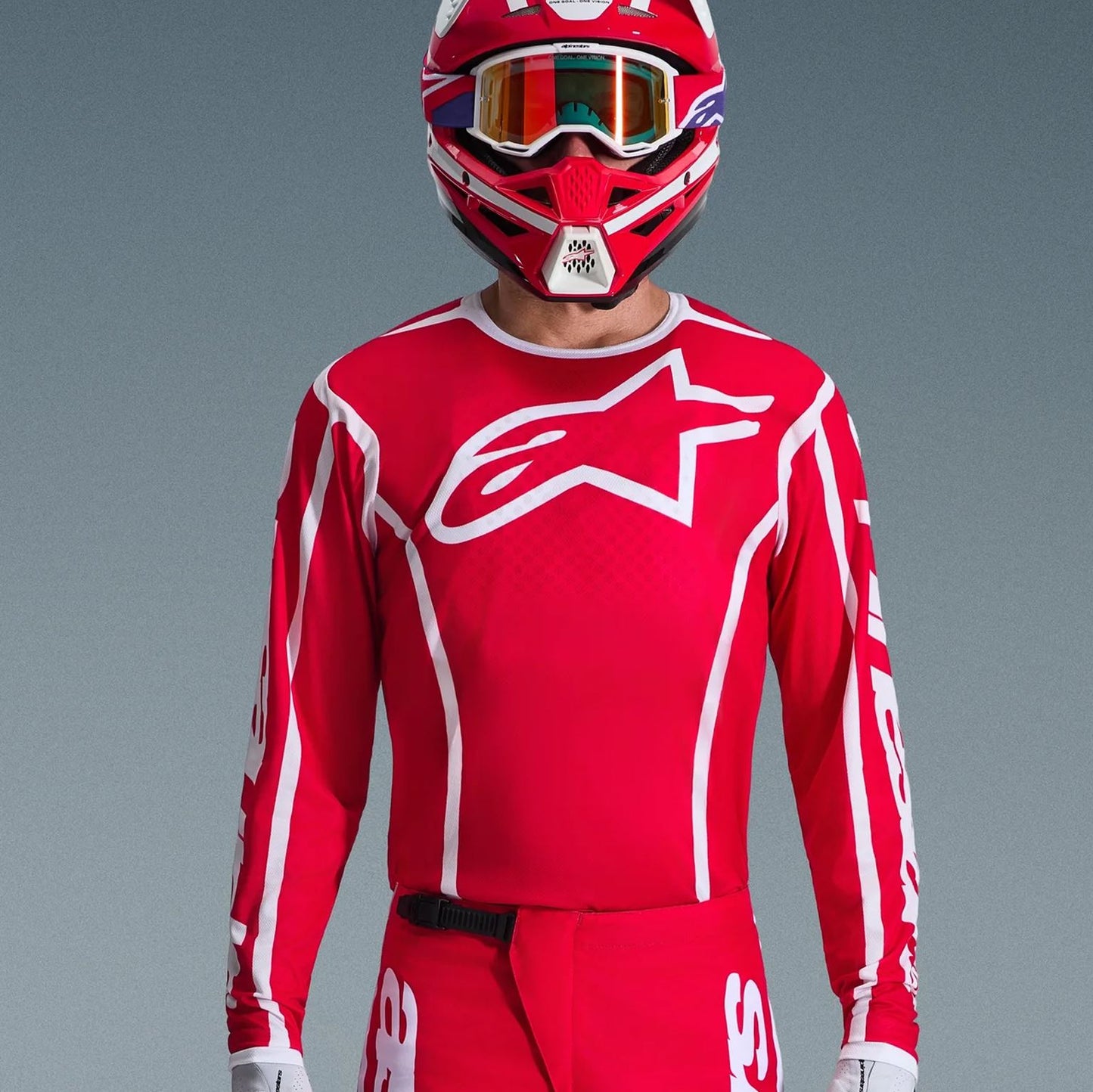 Alpinestars 2026 Fluid Apex Motocross Combo Kit Red White