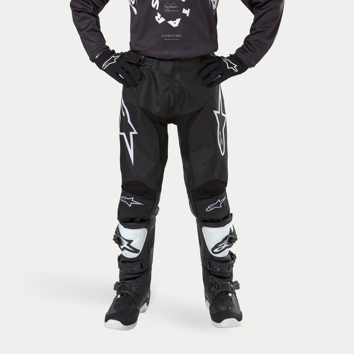 Alpinestars 2024 Racer Hana Youth Motocross Pants Black White