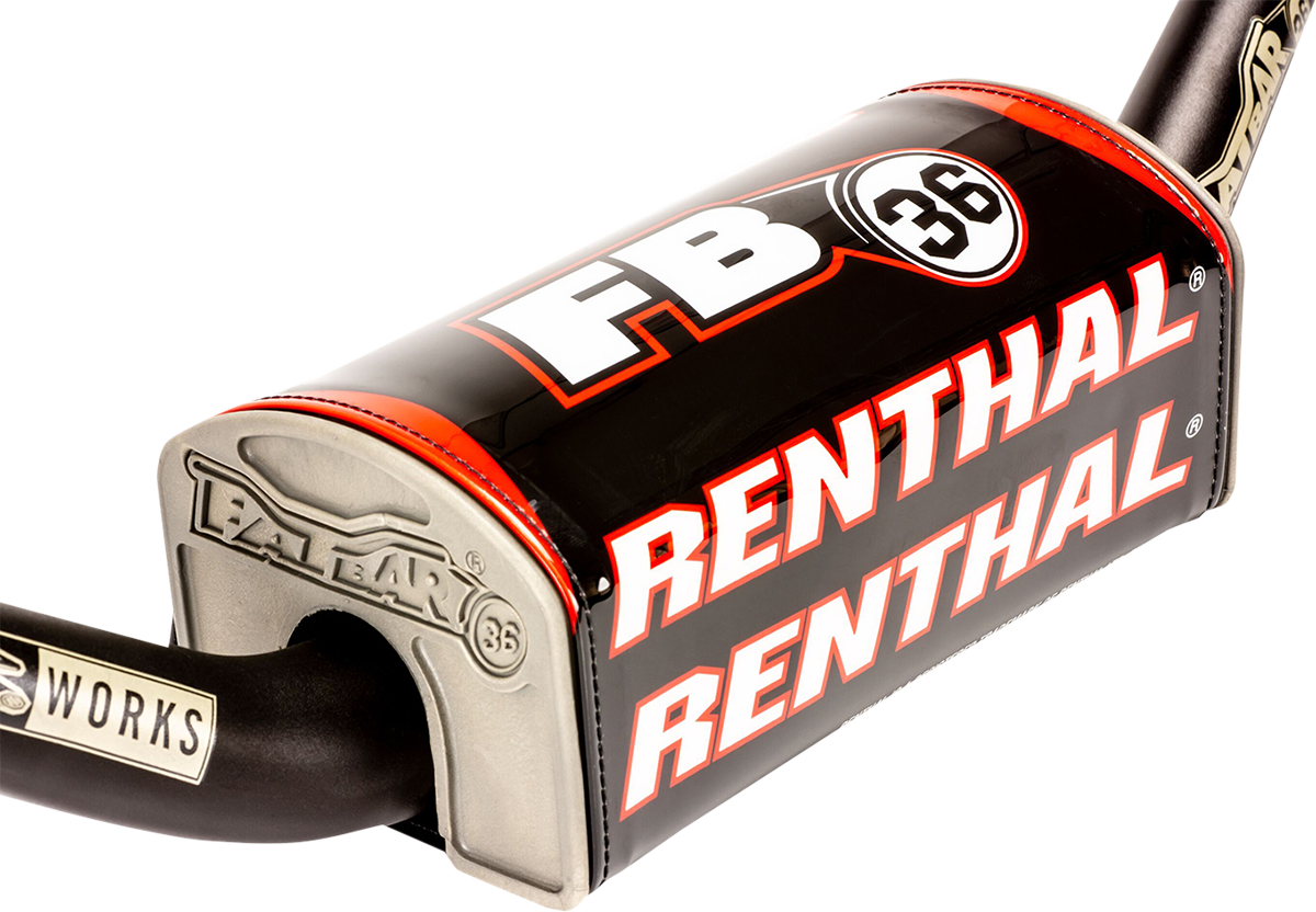 Renthal Fat Bar 36 Pad Black White Red Bar Pad New
