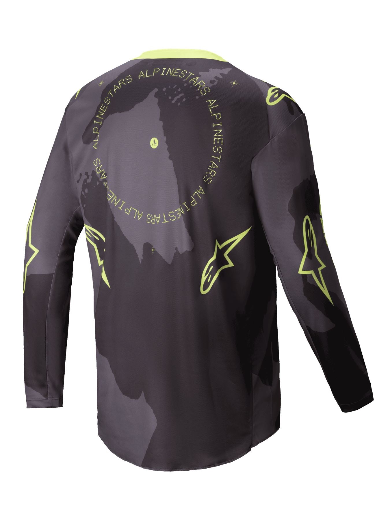 Alpinestars 2025 Racer Hollow Motocross Jersey Dark Camo Yellow Fluo
