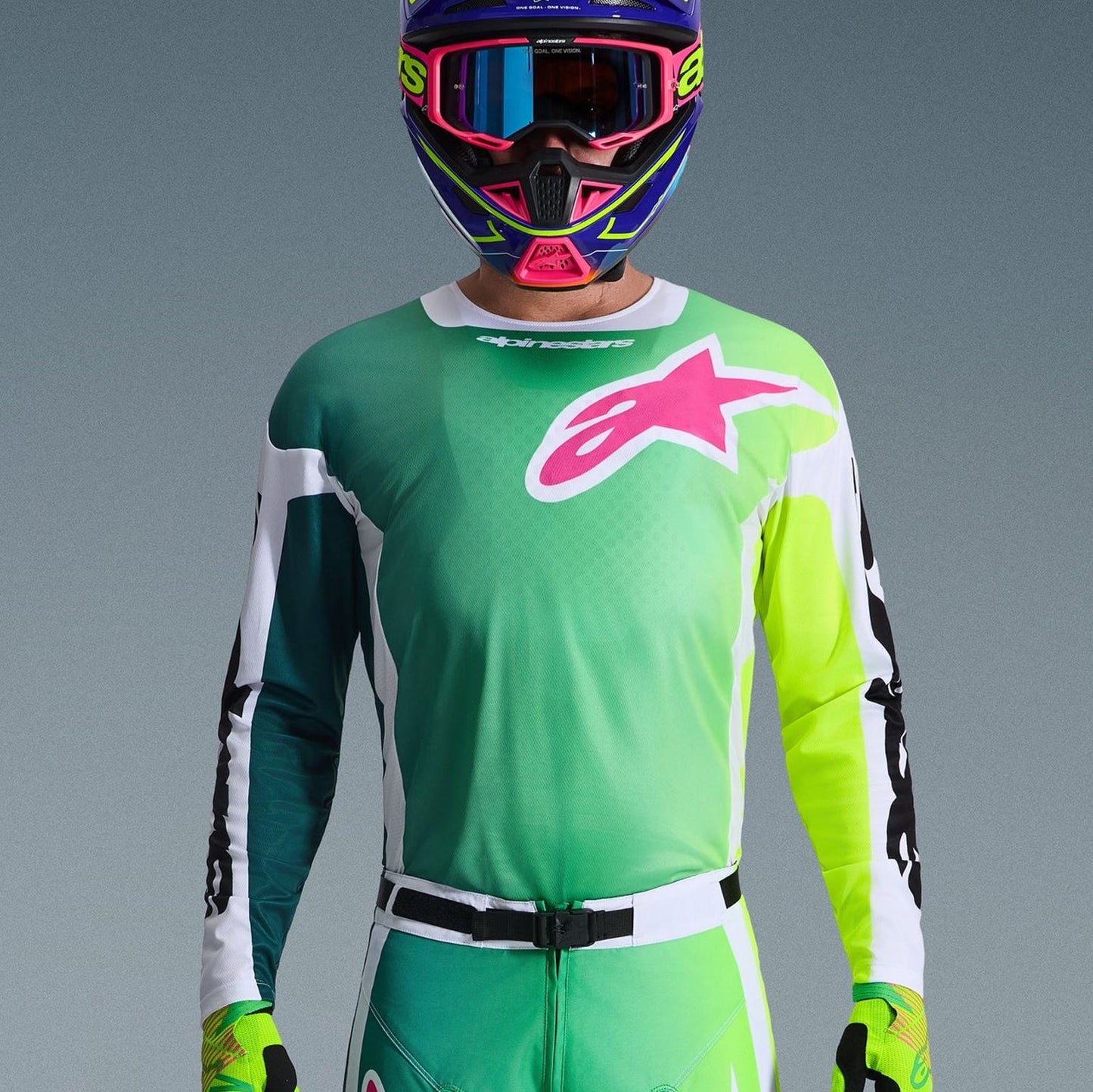 Alpinestars 2026 Racer Portl Motocross Combo Kit Green White Black