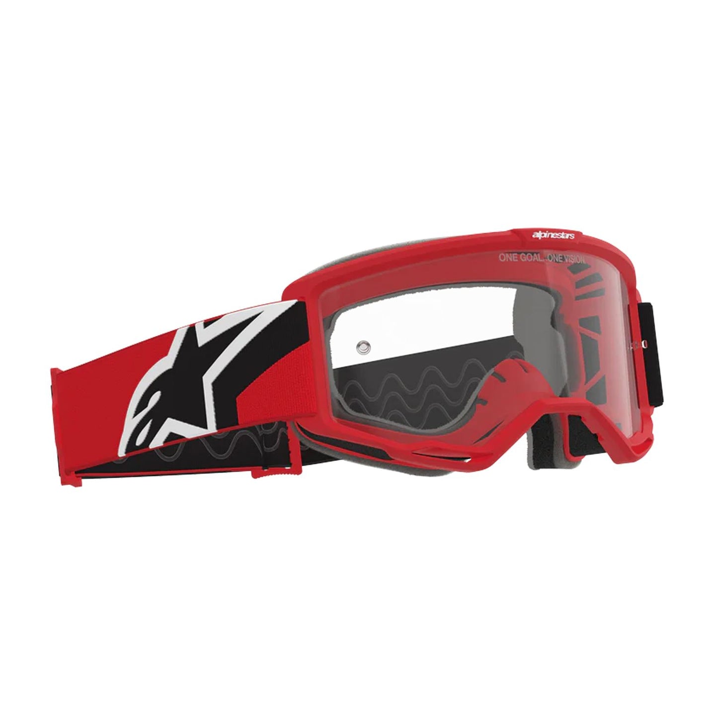 Alpinestars 2026 Vision OTG Motocross Goggles Red Black White Clear One Size