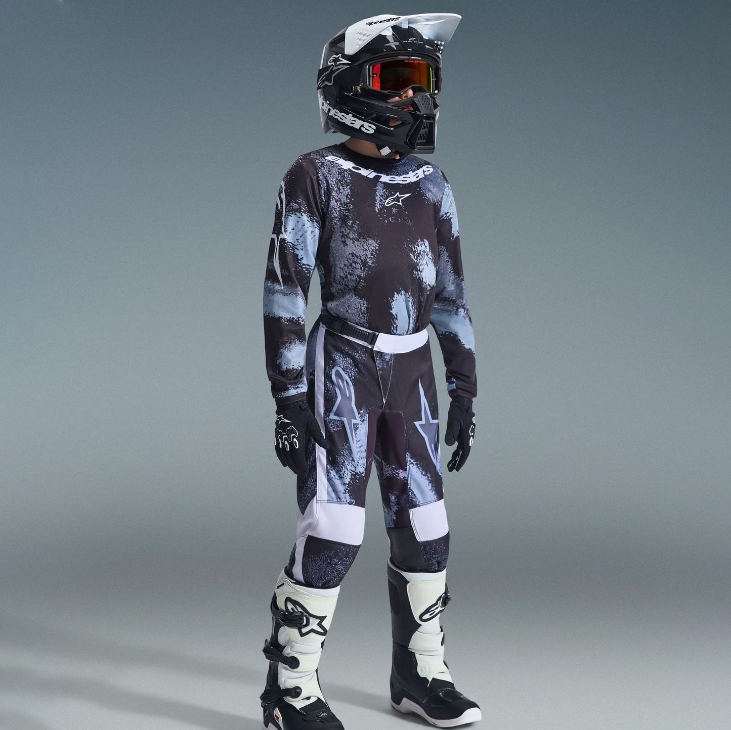 Alpinestars 2026 Youth Fluid Lahnd Motocross Combo Kit Iron Camo