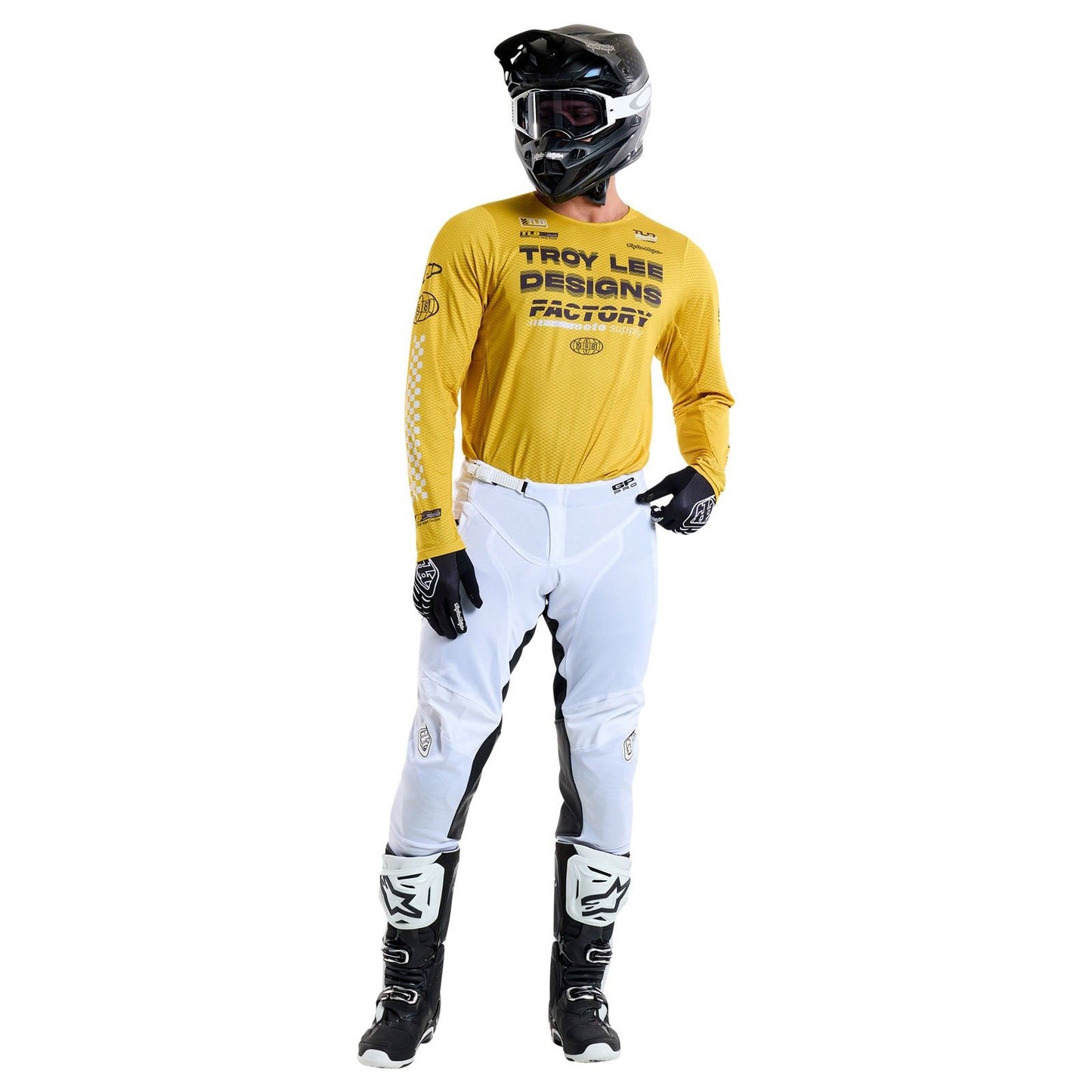 Troy Lee Designs Spring 2025 MX Combo Kit GP PRO AIR Factory Gold White