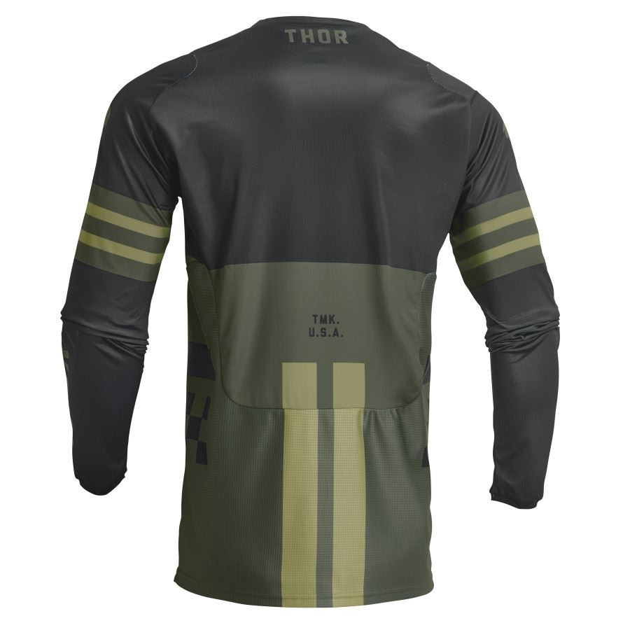 Thor Pulse Combat Army Black Motocross Jersey CLEARANCE