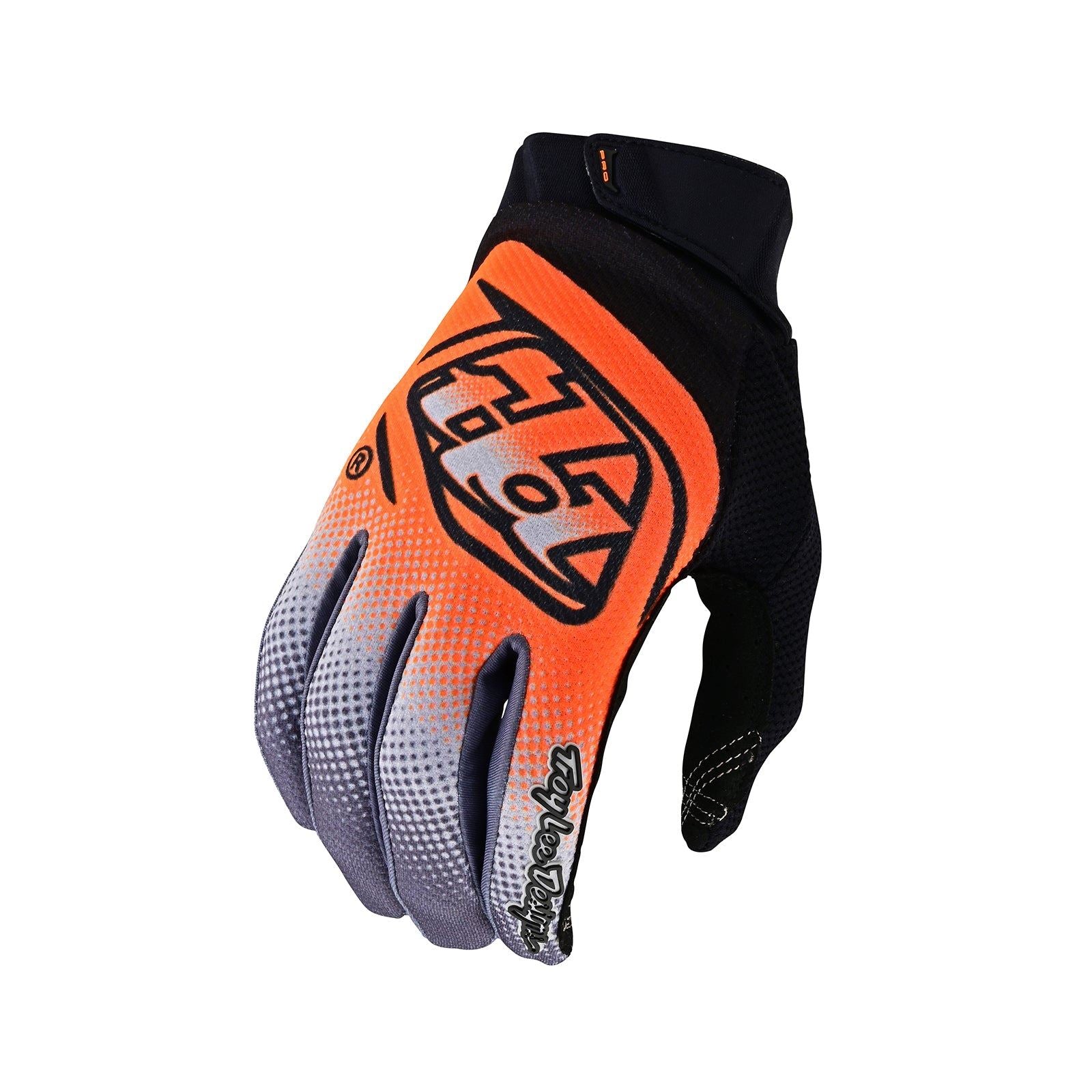 Troy Lee Designs 2025 GP Pro Bands Neo Orange Grey Gloves