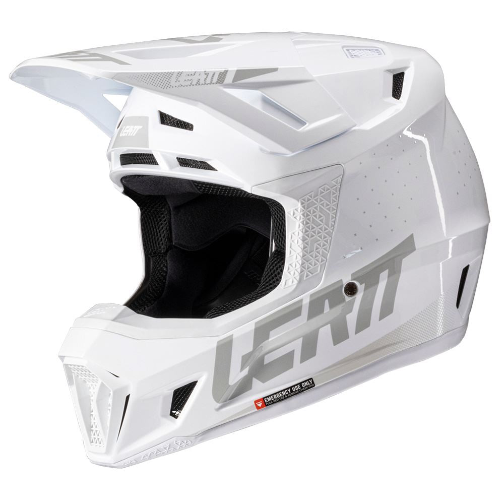 Leatt 2025 Motocross Helmet V25 7.5 White With 4.5 Goggles