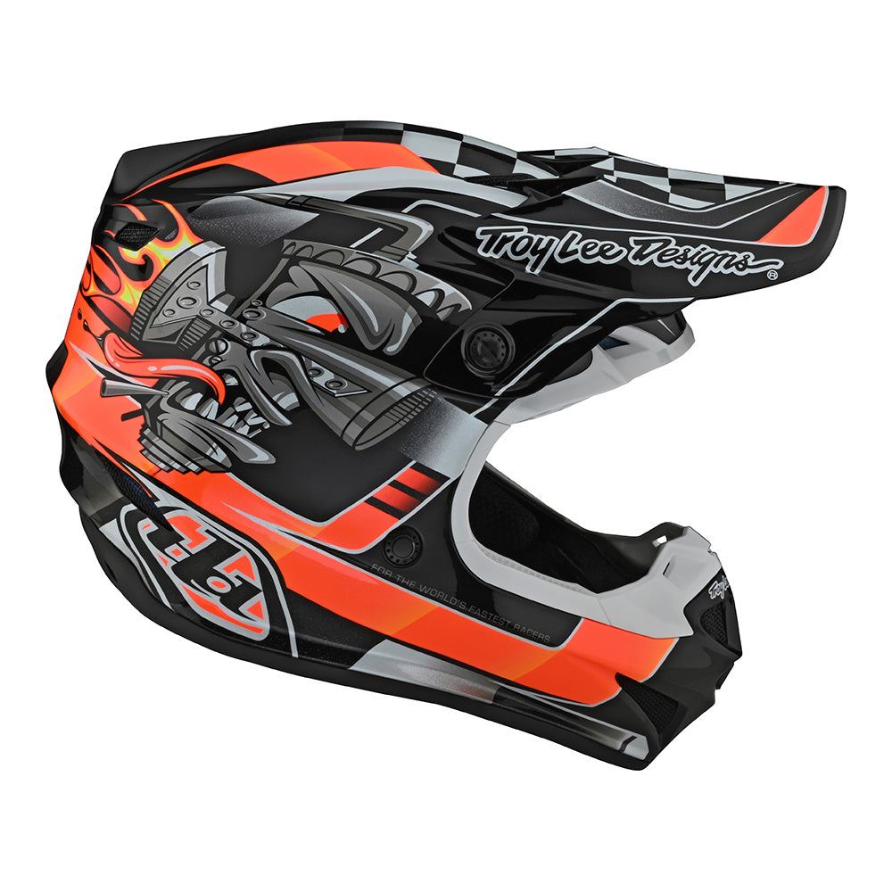 Troy Lee Designs 2025 SE4 Polyacrylite Helmet W/MIPS Carb Black