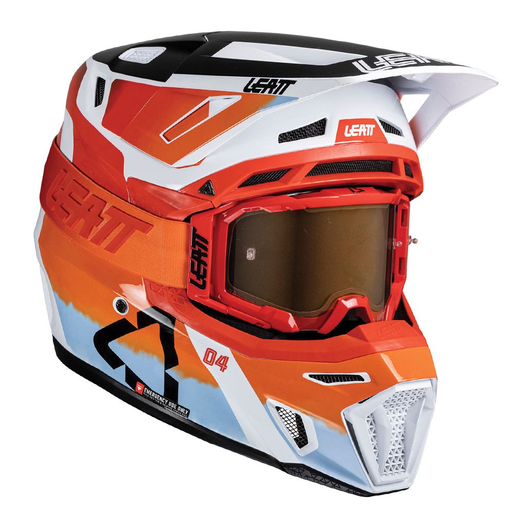 Leatt 2025 Composite Motocross Helmet V25 8.5 Glamis With 5.5 Goggles
