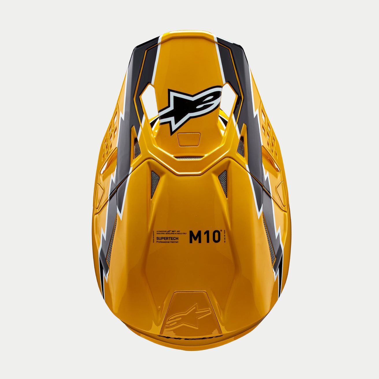 Alpinestars 2024 Supertech SM10 Ampress Black Yellow Motocross Helmet