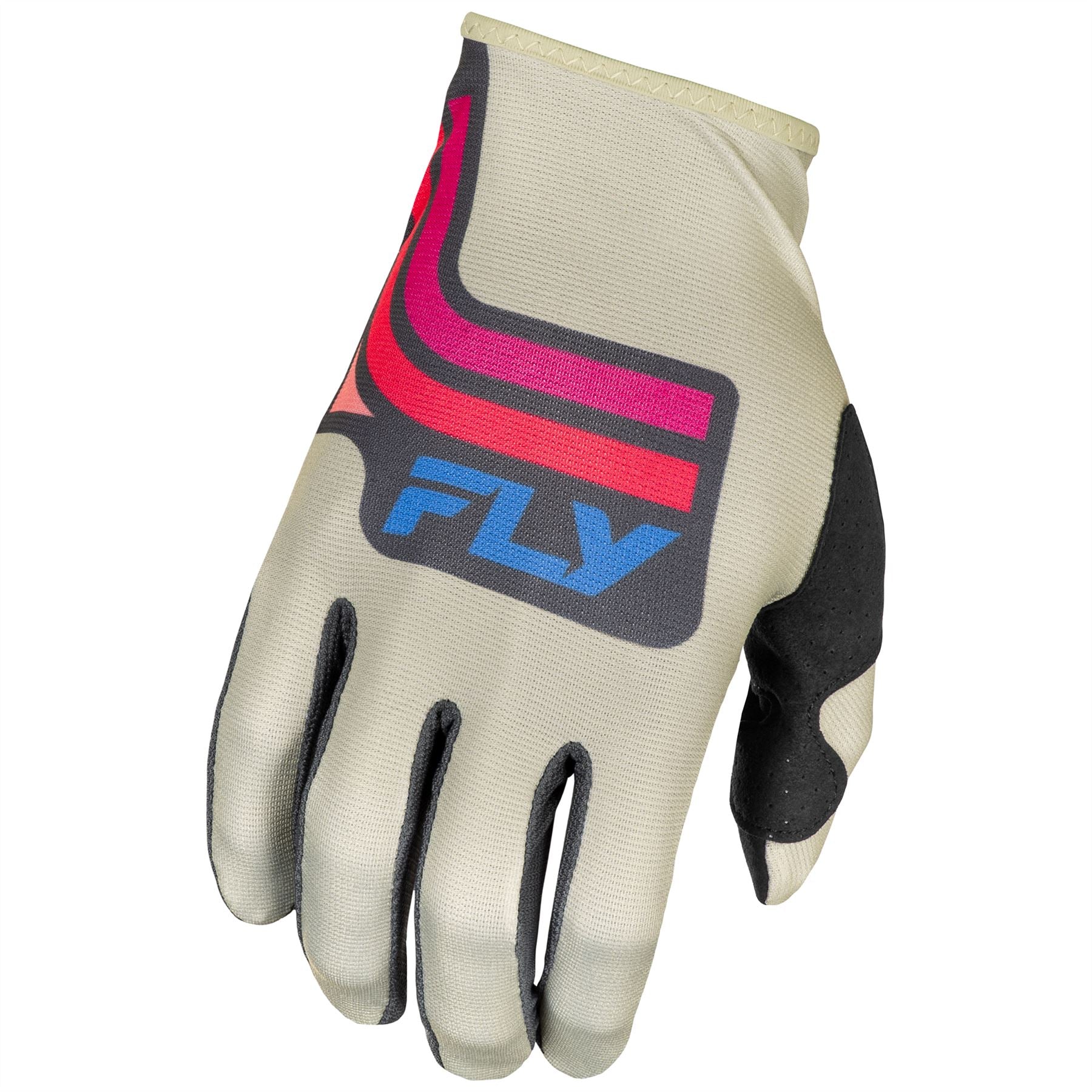 Fly Racing 2025 Lite Vice Motocross Gloves Light Grey Pink Coral