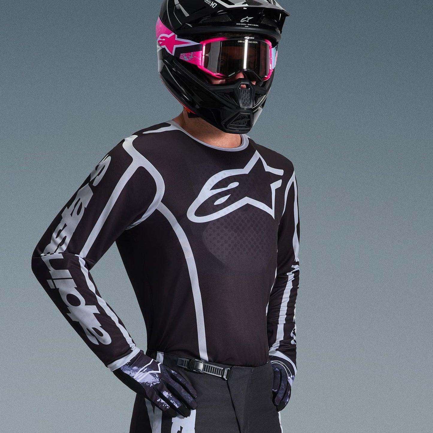 Alpinestars 2026 Fluid Apex Motocross Combo Kit Black Grey